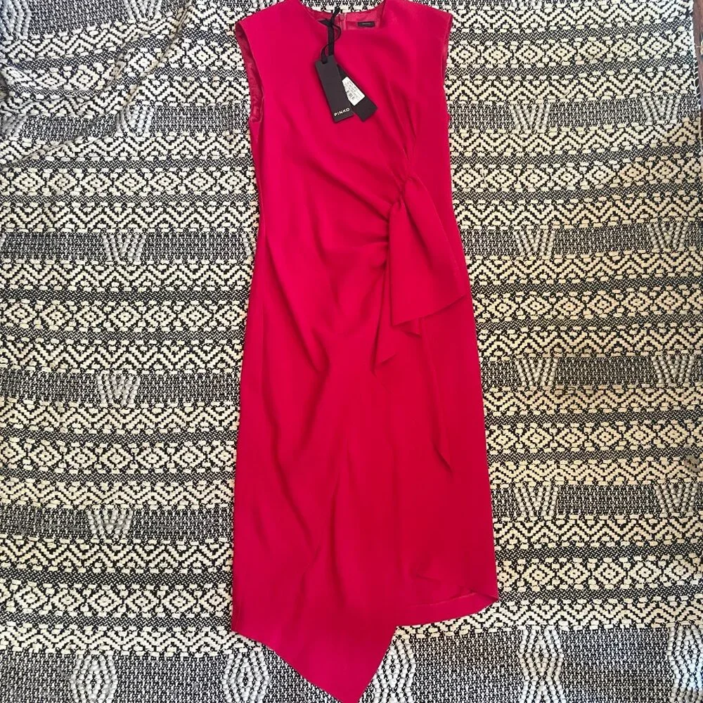 NWT PINKO Red Cocktail Dress – Size EU 38 / 6 - Picture 6 of 9